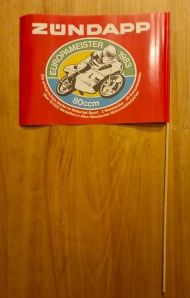 Zündapp Fahne " Lieber gleich Zündapp " Original und NOS !!